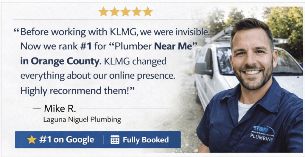 Plumbing SEO Company | Laguna Niguel SEO | KLmarketinggroup.Net