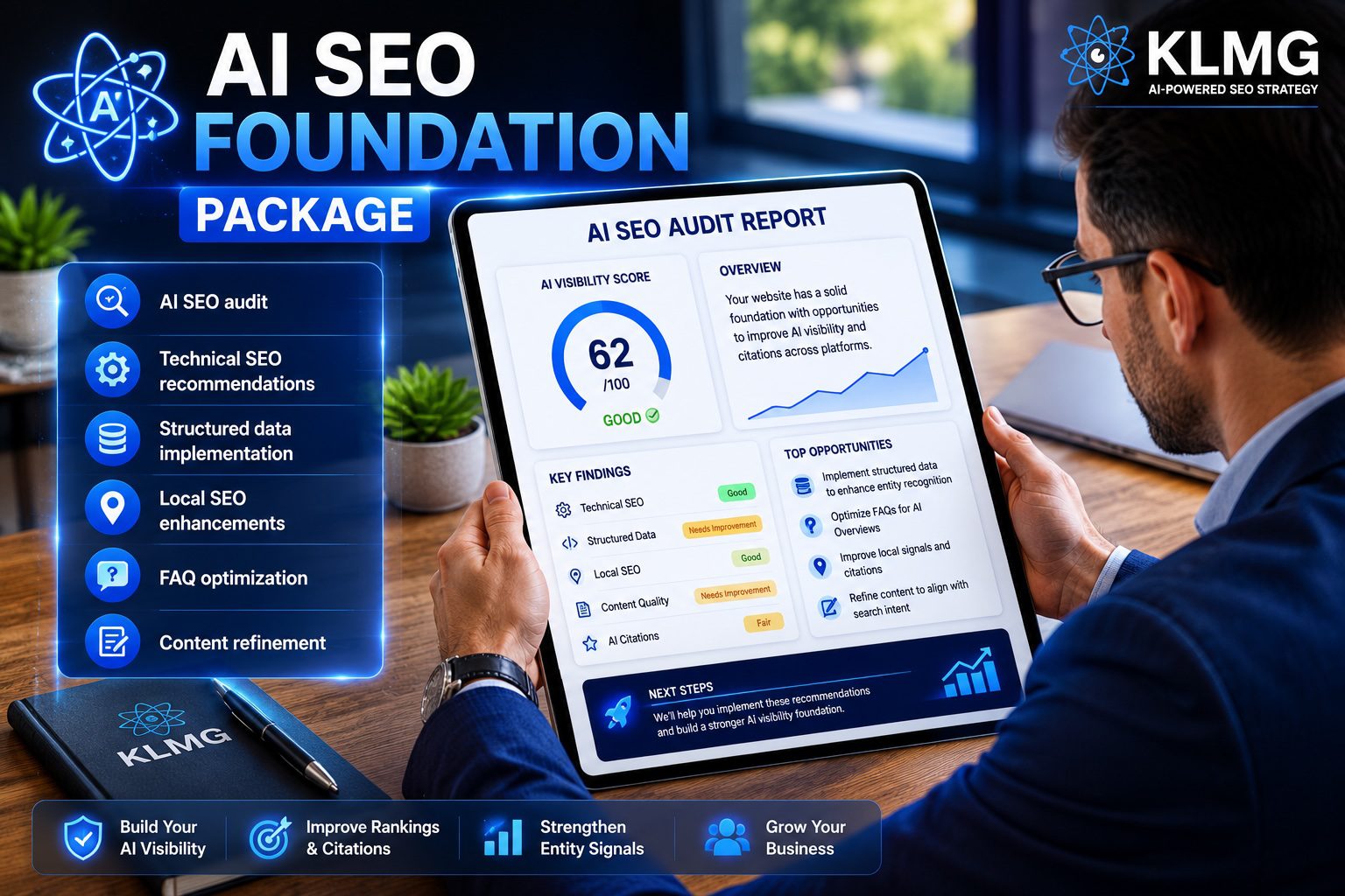 AI SEO Foundation Package for Orange County businesses | KL Marketing Group AI SEO Foundation Package for Orange County businesses | KL Marketing Group