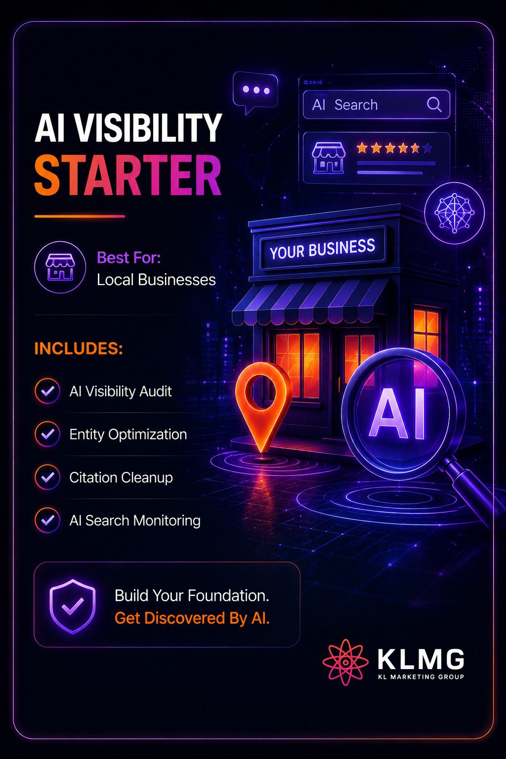 AI Visibility Starter Package Orange County | KL Marketing Group AI Visibility Starter Package Orange County | KL Marketing Group