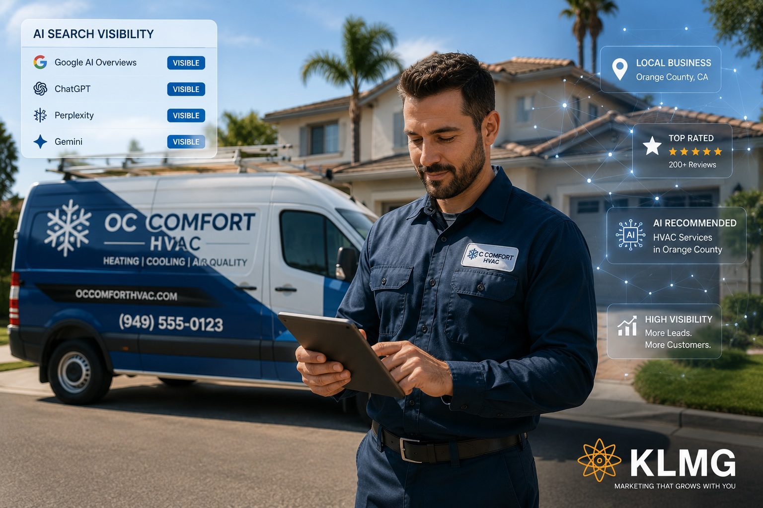 AI SEO For HVAC Companies Orange County | KL Marketing Group