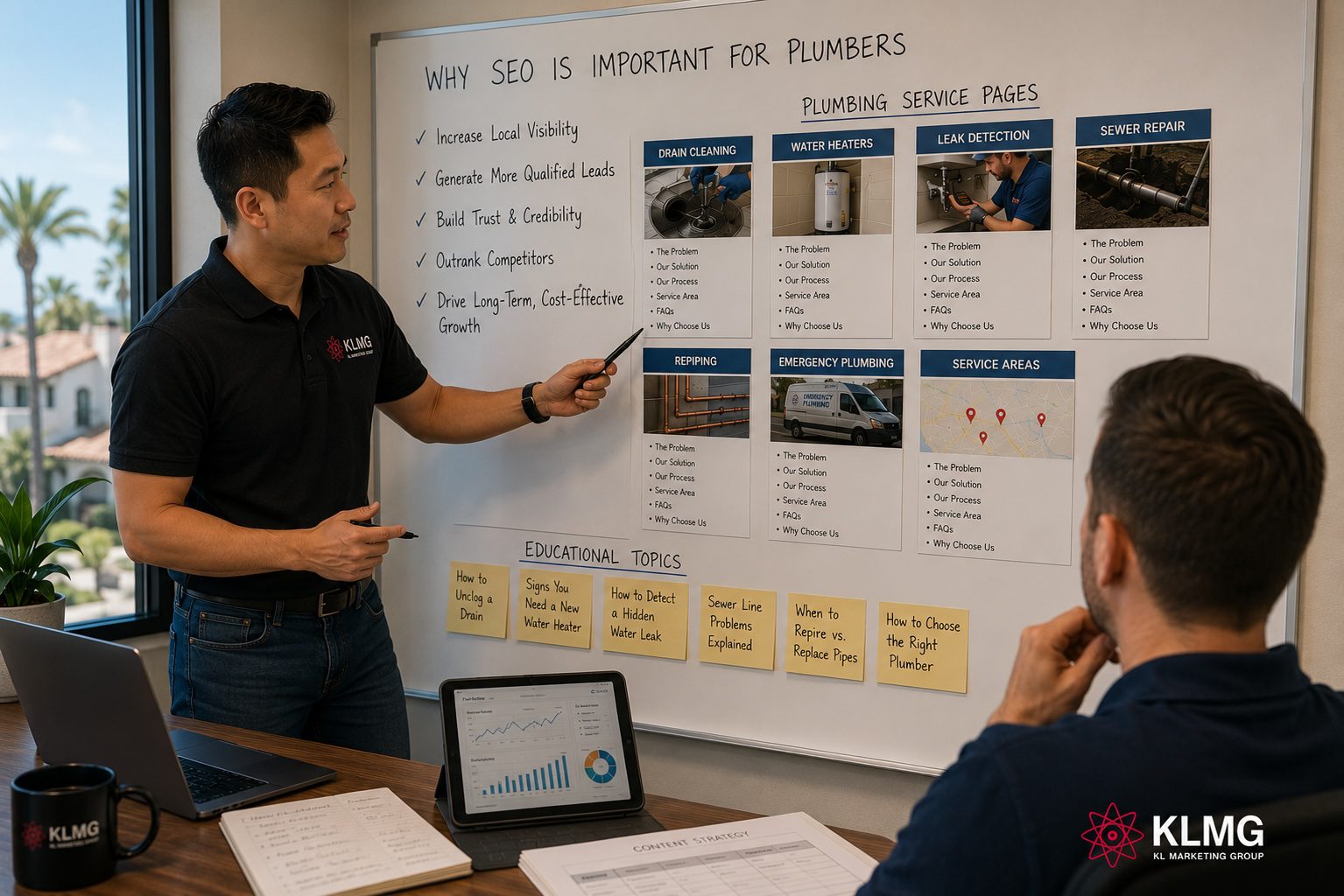 seo services for plumber - kl marketing group